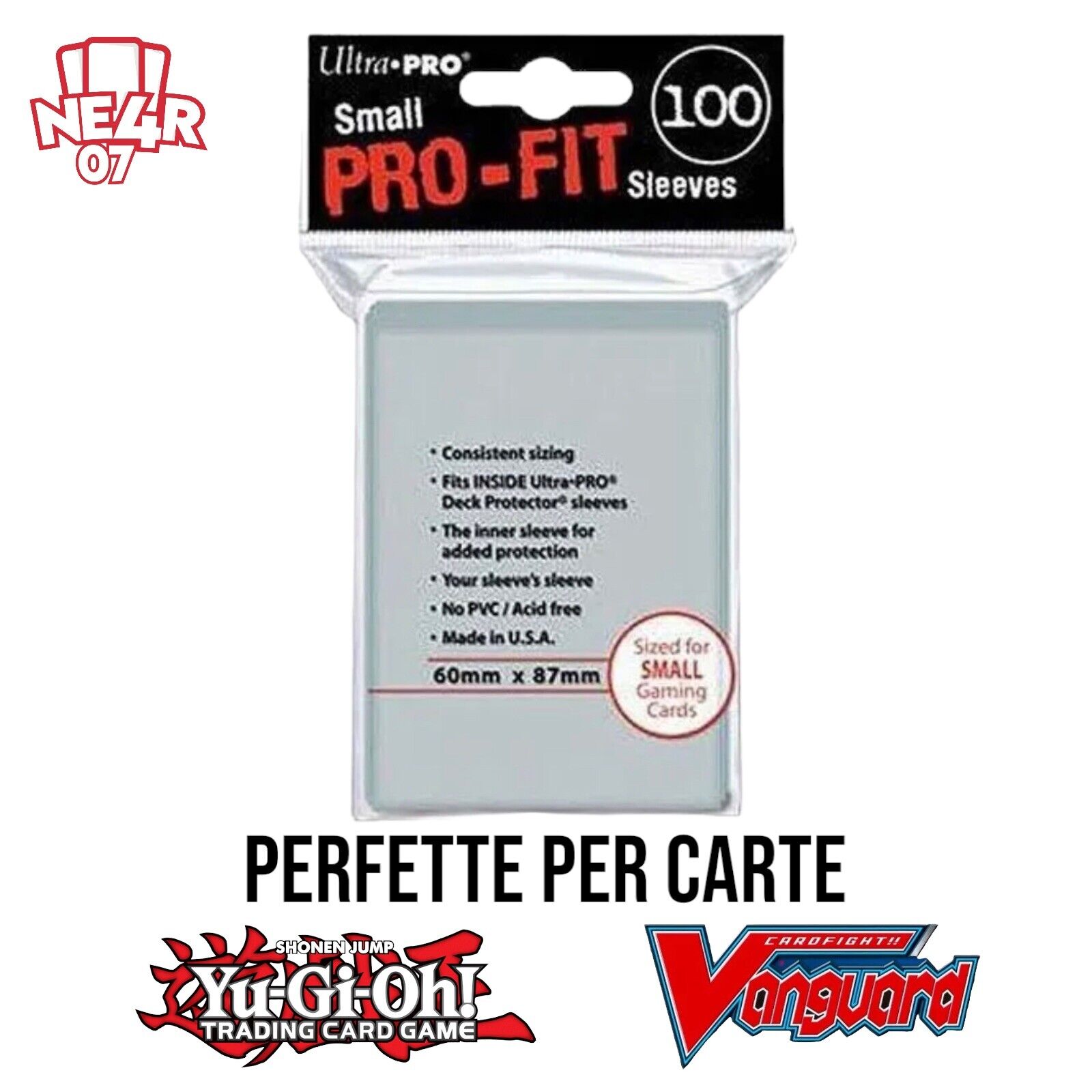 Ultra Pro 100 Bustine Protettive Pro Fit Sleeves Small Carte Yugioh - Near07  Store