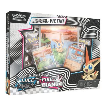 Pokemon Collezione Illustrazione Luce Nera e Fuoco Bianco Victini ITA