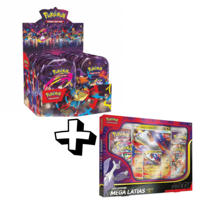 Pokemon box Mini Tin Megaevoluzione + Collezione latias ITA